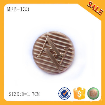 MFB133 Fashion metal button badge logo,gold making metal shank button for clothing